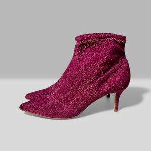 🌻Charles by Charles David Amstel Bootie in Fuchsia Glitter Women's Size 6